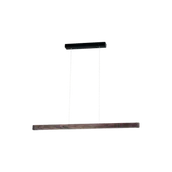 Lampy sufitowe - Britop Ekologiczna LAMPA wisząca FORESTIER 158116104 drewniana OPRAWA zwis LED 12W 3000K belka drewno czarna - miniaturka - grafika 1