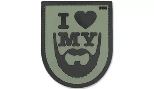 101 Inc. - Naszywka 3D - I Love My Beard - Zielony - Odzież taktyczna i umundurowanie - miniaturka - grafika 1
