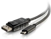 Złącza, przejściówki, adaptery - C2G 6ft USB C to DisplayPort Cable - 4K 30Hz - Externer Videoadapter - USB-C - DisplayPort - Schwarz - miniaturka - grafika 1