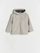 Kombinezony dla dzieci - Reserved - Gumowana kurtka z kapturem - kremowy - miniaturka - grafika 1