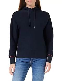 Tommy Hilfiger Damska bluza z kapturem Global STP Pulowery, Desert Sky, L - Bluzy damskie - miniaturka - grafika 1