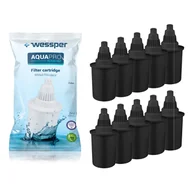 Wkłady filtrujące - 10x Filtr Wody Do Dzbanka Wessper Aquapro Alkaline, Czarny - miniaturka - grafika 1