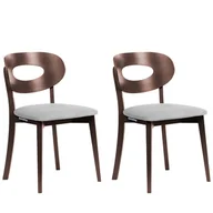 Krzesła - Zestaw 2 krzeseł Taner, z drzewa mahoniowego, szare - miniaturka - grafika 1