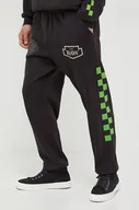 Spodnie męskie - G-Star Raw spodnie dresowe bawełniane kolor czarny z nadrukiem - miniaturka - grafika 1