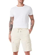 Spodenki damskie - BOSS Sisla2 męskie szorty cargo Regular -Fit Twill, ze stretchu i bawełny, jasny beż, 54 - miniaturka - grafika 1
