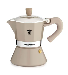 PEZZETTI BELLEXPRESS Emaliowana kawiarka (6 filiżanek) - Beżowy - Zaparzacze i kawiarki - miniaturka - grafika 1