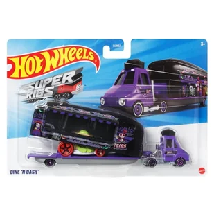 Hot Wheels Super Rigs Pojazd Samochodzik Resorak Ciężarówka Dine 'N Dash - Samochody i pojazdy dla dzieci - miniaturka - grafika 1