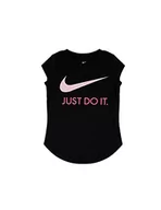 Koszulki dla dziewczynek - Nike Koszulka dziewczęca czarna 36F245023 - miniaturka - grafika 1