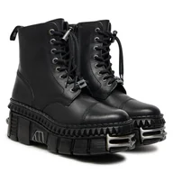 Glany damskie - Glany NEW ROCK M-WALL083CCT-S9 Czarny - miniaturka - grafika 1