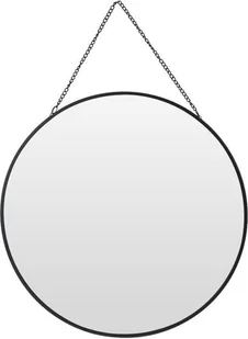 Lustro okrągłe 30 cm lustro ścienne metalowe czarne szklane lustro do makijażu lustroReplika acyjne - Lustra - miniaturka - grafika 1