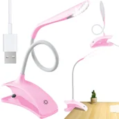 Gadżety USB - Lampka Biurkowa Szkolna Dotykowa Lampa Led Usb Klips - miniaturka - grafika 1
