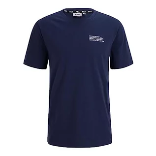 Koszulki męskie - FILA Męski t-shirt BORNE Regular Graphic z nadrukiem, niebieski (Medieval Blue), S, Medieval Blue, S - grafika 1