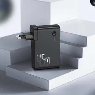 Baseus GaN power bank 10000 mAh ładowarka sieciowa PPS 45 W 2x USB Typ C Quick Charge 3.0 Power Delivery (azotek galu) + kabel USB Typ C 1 m biały (PPNLD-F02) - Ładowarki do telefonów - miniaturka - grafika 15