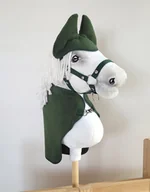 Maskotki i pluszaki - Zestaw dla Hobby Horse A3: derka + nauszniki – butelkowa zieleń - miniaturka - grafika 1