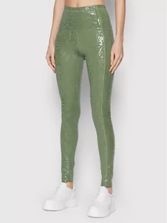 Spodnie damskie - Guess Legginsy V2GB04 MC04X Zielony Slim Fit - grafika 1