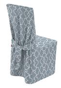 Pokrowce na meble - Dekoria Sukienka na krzesło błękitny w biały marokański wzó 45 × 94 cm Gardenia 580-142-22 - miniaturka - grafika 1