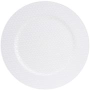 Pozostałe akcesoria świąteczne - Home Styling Collection Talerz świąteczny biały z brokatem 33 cm ABX305580-white - miniaturka - grafika 1