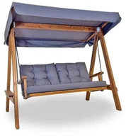 Huśtawki - Westmann Drewniana huśtawka gankowa Pera 2000 Antracyt 203x116x180 cm - miniaturka - grafika 1