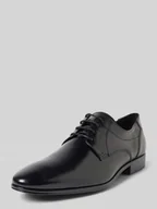 Półbuty męskie - Buty derby skórzane z ozdobnymi szwami model ‘CORE’ - miniaturka - grafika 1