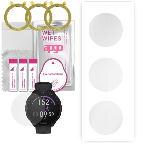 3x folia ochronna hydrożelowa do Polar Pacer - apgo Smartwatch Hydrogel Protection Ochrona na ekran smartwatcha