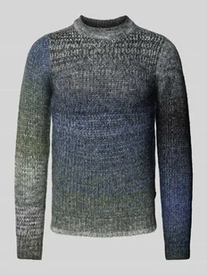 Sweter z dzianiny z prążkowanymi wykończeniami - Swetry męskie - miniaturka - grafika 1