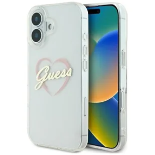 Guess GUHCP16MHCHGSPT iPhone 16 plus 6.7" przeźroczysty/transparent hardcase IML Heart - Etui i futerały do telefonów - miniaturka - grafika 1