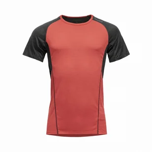 Męska koszulka Devold Running Merino 130 T-Shirt Man Rozmiar: XL / Kolor: czerwony/czarny - Koszulki sportowe męskie - miniaturka - grafika 1
