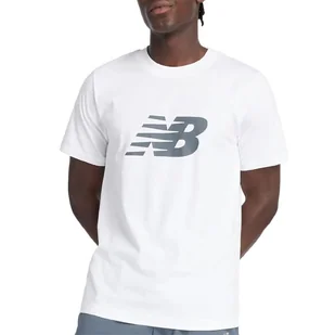 Koszulka New Balance MT43906WT - biała - Koszulki sportowe męskie - miniaturka - grafika 1