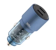 Ładowarki samochodowe - QUALO TLS-AC-A-90 90W Niebieski - miniaturka - grafika 1