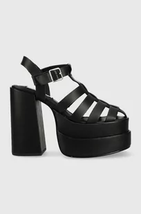 Steve Madden sandały skórzane Carlita kolor czarny SM11002385 - Sandały damskie - miniaturka - grafika 1