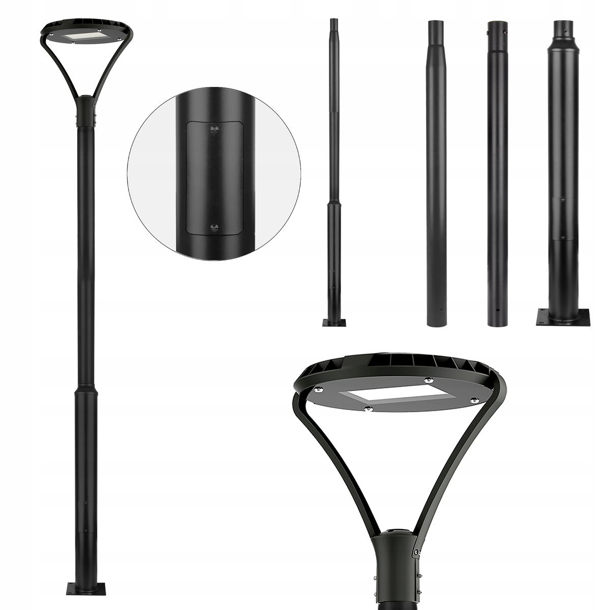 Słup oświetleniowy 3m 4m 5m Lampa ULICZNA Ogrodowa parkowa 60W Latarnia