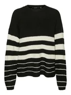 Swetry damskie - Vero Moda Sweter w kolorze czarno-białym - miniaturka - grafika 1
