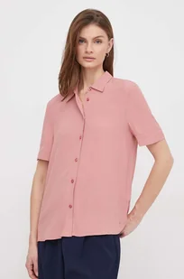 Tommy Hilfiger koszula damska kolor różowy regular z kołnierzykiem klasycznym - Koszule damskie - miniaturka - grafika 1