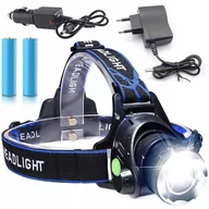 Latarki - Mocna Latarka Czołowa Led Zoom Cree Xm-L Czołówka - miniaturka - grafika 1