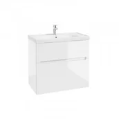 Szafki łazienkowe - DEFRA 032-D-10002 ROCK D100 szafka pod umywalkę biały połysk - miniaturka - grafika 1