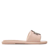 Klapki i japonki damskie - Klapki Tory Burch Double T Deco Sport Slide 158768 Różowy - miniaturka - grafika 1