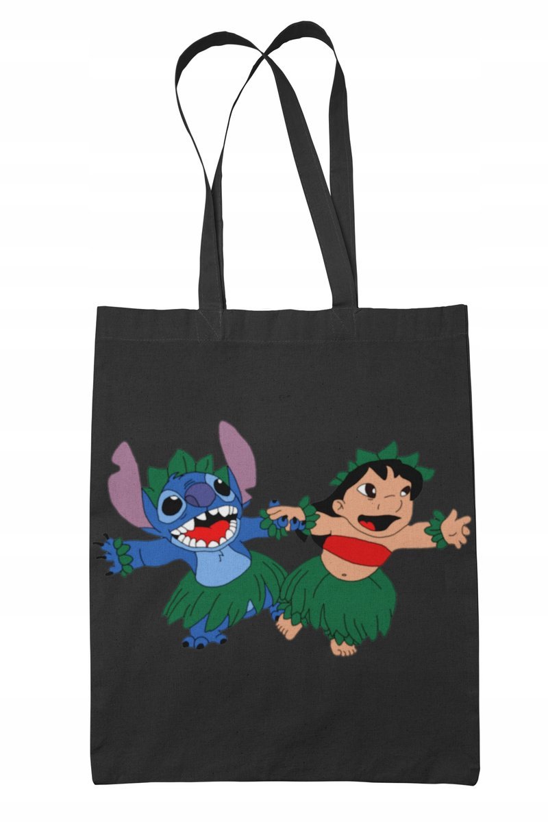 Torba Shopper-materiał-na ramie-Lilo i stich-bajka