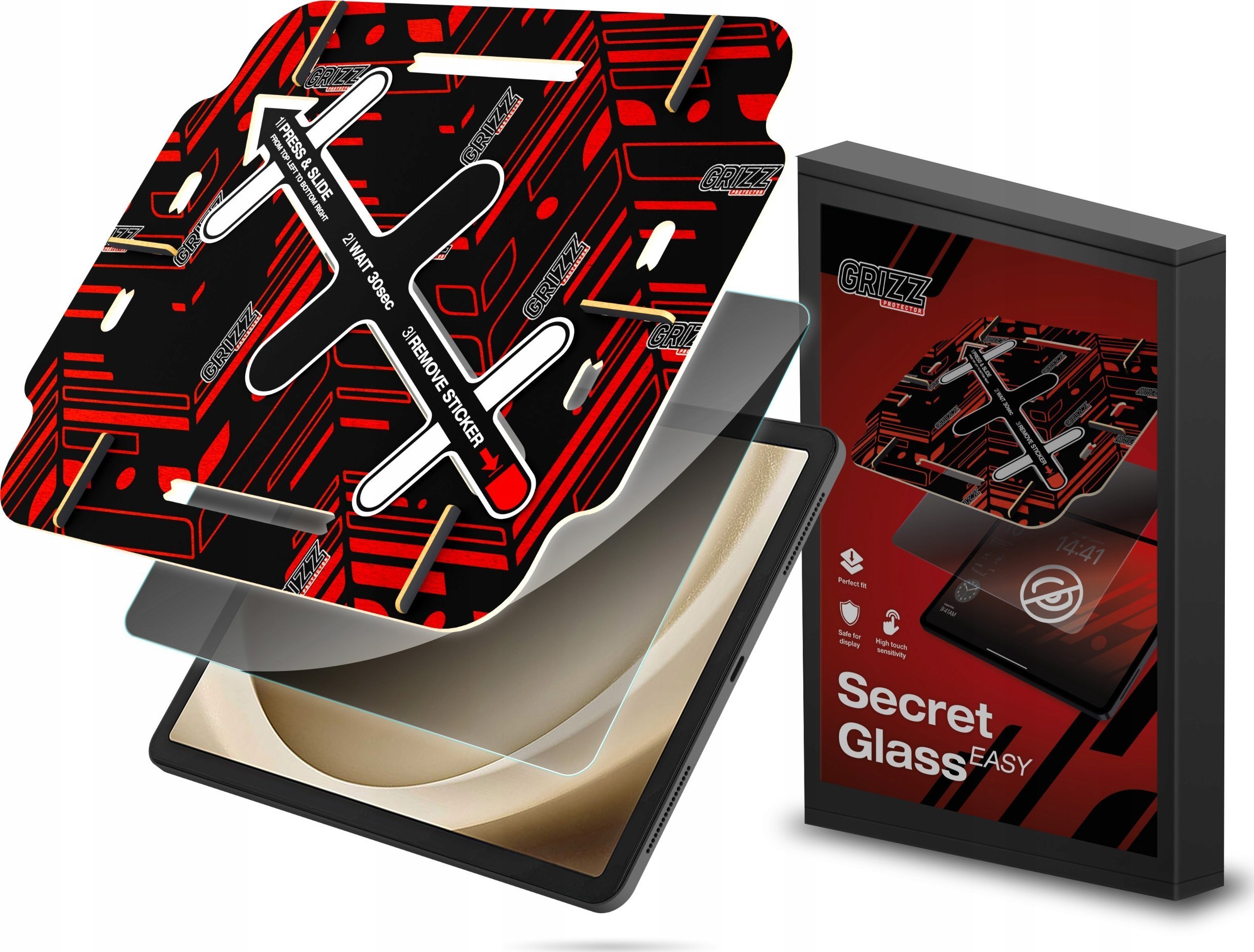 GrizzGlass Szkło prywatności SecretGlass Easy do Samsung Galaxy Tab A9 Plus