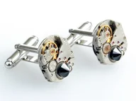 Spinki do mankietów i krawatów - WYSYŁKA 24h - Squares I Dark knight - srebro - miniaturka - grafika 1