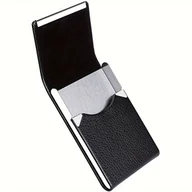 Inne - TEMU Etui Na Wizytówki Premium W Stylu Vintage, Etui Na Karty Ze Skóry PU I Metalowej Klapki Z Klamrą Magnetyczną - miniaturka - grafika 1
