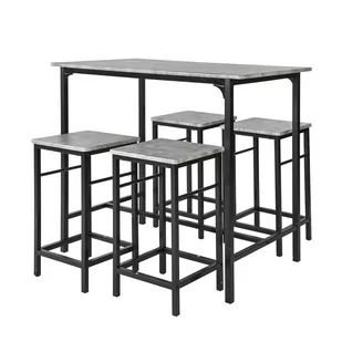 SoBuy Komplet stolik barowy zestaw 5-cz. OGT11-HG - Stoły z krzesłami - miniaturka - grafika 1