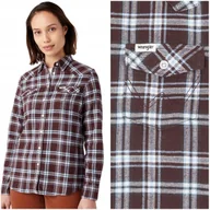 Koszule damskie - Wrangler SLIM REGULAR WESTERN SHIRT damska bawełniana koszula w kratę XS - miniaturka - grafika 1