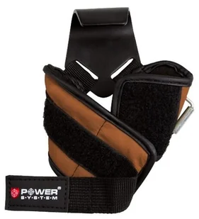 Haczyki Power System  Posilovací Háky Power Hooks Hnědé L - Pozostały sprzęt i akcesoria do ćwiczeń - miniaturka - grafika 1