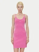 Sukienki - adidas Sukienka codzienna Ribbed JI5750 Różowy Slim Fit - miniaturka - grafika 1