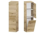 Szafki łazienkowe - Słupek Łazienkowy ATHD 35 cm DK Prawy - Dąb Evoke Coast Mat - Uchwyty Złote Polerowane - miniaturka - grafika 1