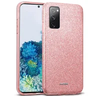 Etui i futerały do telefonów - Etui na telefon komórkowy Samsung Galaxy S20 brokatowe etui ochronne TPU, różowe złoto - miniaturka - grafika 1