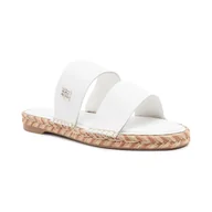 Klapki i japonki damskie - Tommy Hilfiger Skórzane klapki - miniaturka - grafika 1