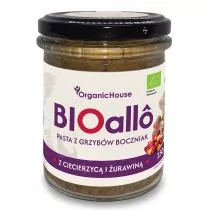 Organichouse Bioallo - pasta z grzybów boczniak z ciecierzycą i żurawiną 180 g Bio - Koncentraty warzywne, przeciery - miniaturka - grafika 1