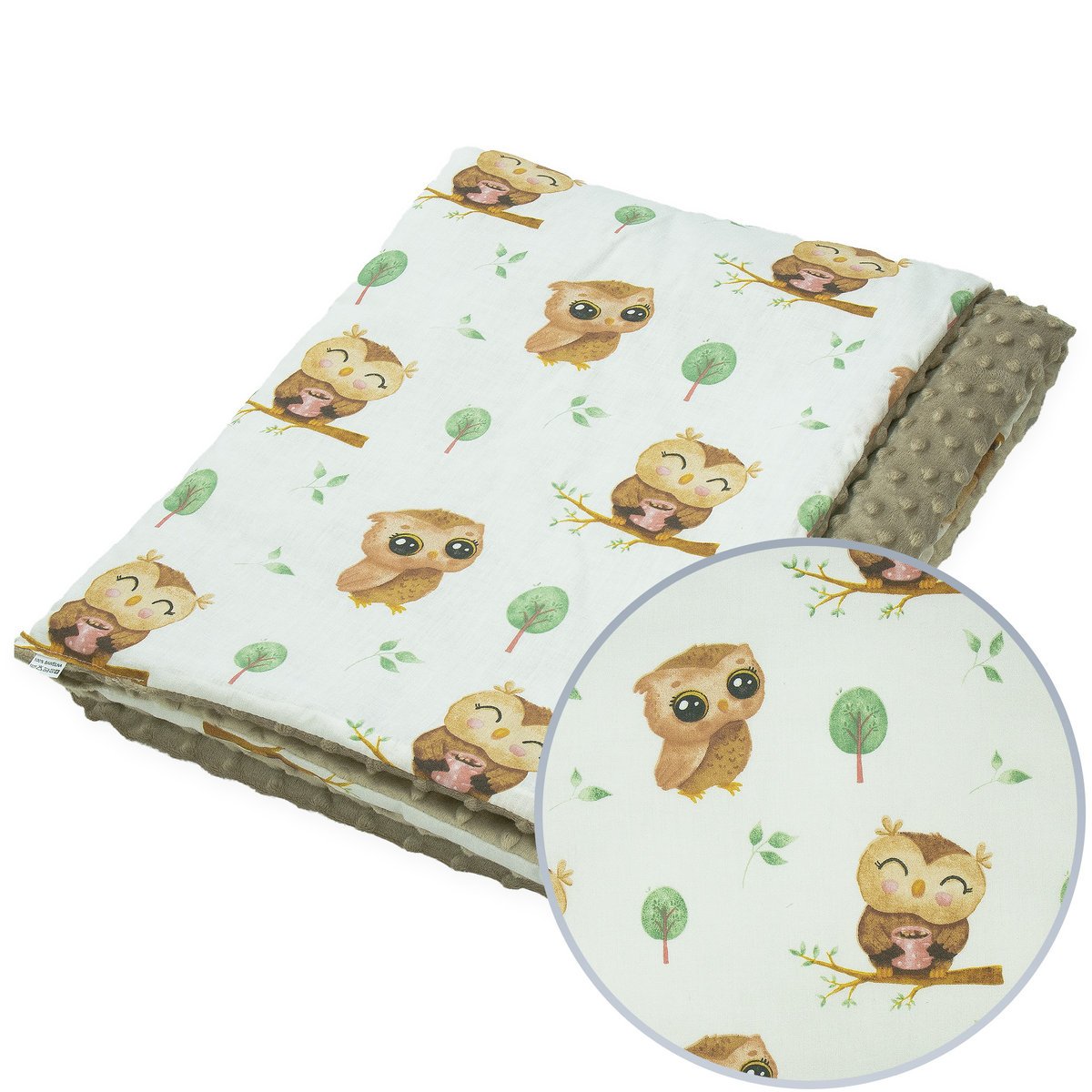 Komplet Kocyk 75x100 cm Minky DLA DZIECI NIEMOWLĄT Kerstin