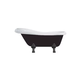 MEXEN RETRO WANNA WOLNOSTOJĄCA BIAŁO CZARNA 170x75 NOGI CZARNE 53251707575-70 - Wanny - miniaturka - grafika 1
